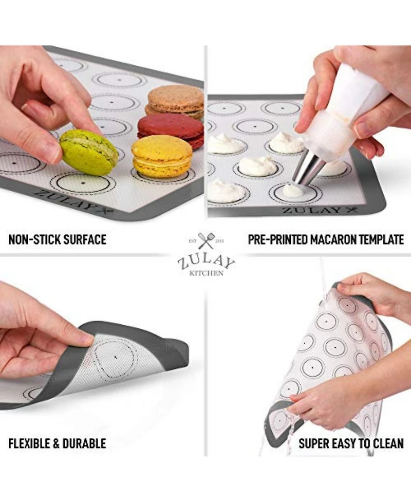 Macaron Silicone Baking Mats 4-Pc