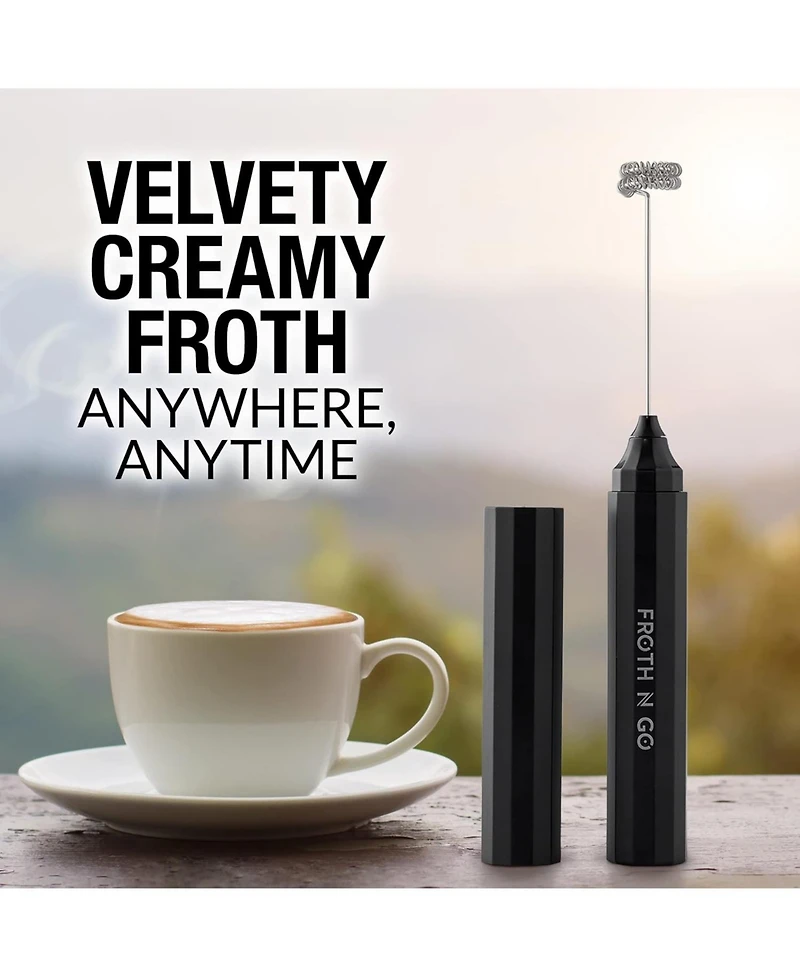 Zulay Kitchen Froth N Go Rechargeable Milk Frother with Case for Lattes