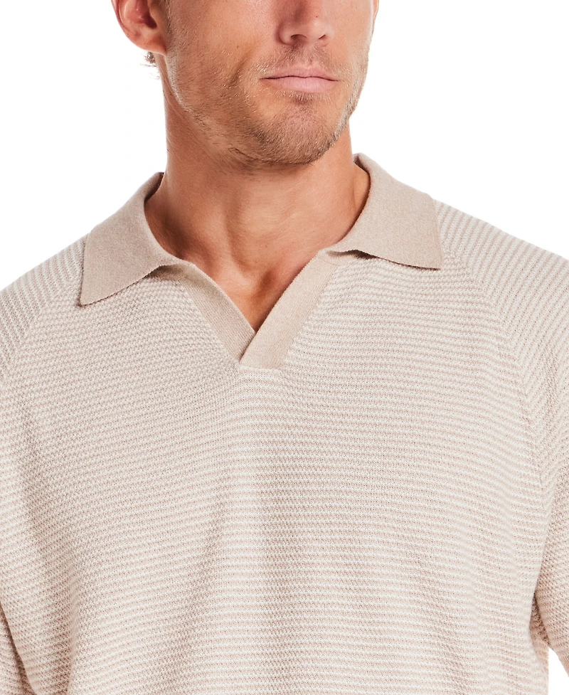 Weatherproof Vintage Men's Regular-Fit Stripe Sweater-Knit Polo Shirt