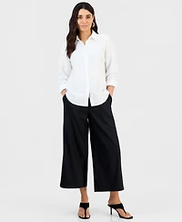 I.n.c. International Concepts Petite Button-Front Long-Sleeve Shirt, Macy's Exclusive