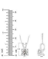Gia Certified Diamond Solitaire 18" Pendant Necklace (1 1/2 ct. t.w.) in 14K White Gold