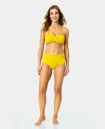Anne Cole Solid Twist-Front Bikini Top