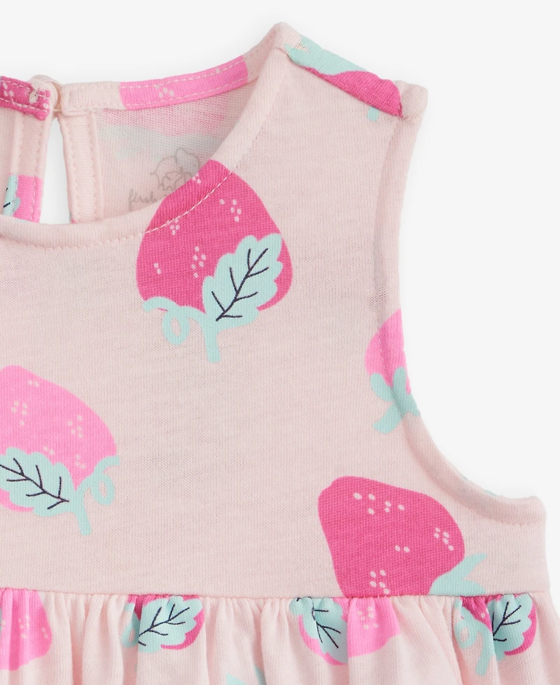 First Impressions Baby Girls' 0M-24M Strawberry-Print Sunsuit, Macy's Exclusive
