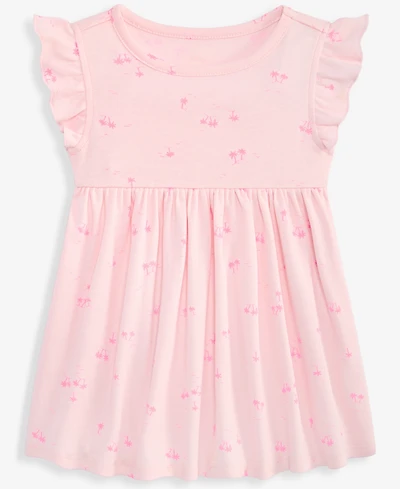 First Impressions Baby Girls' 0M-24M Palm Tree-Print Dress, Macy's Exclusive