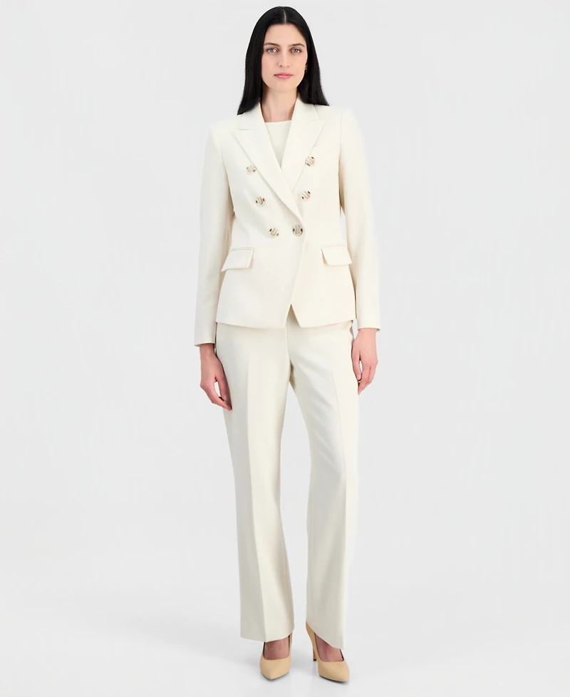 Tahari Asl Women's Crepe Double-Breasted Jacket