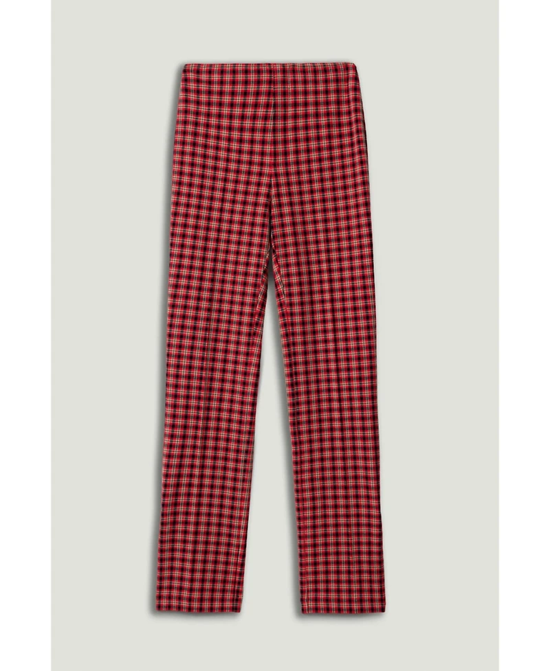 Nocturne Women's Plaid Slit-Hem Pants