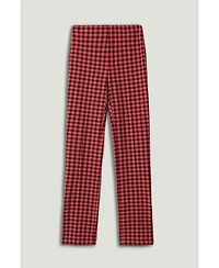 Nocturne Women's Plaid Slit-Hem Pants