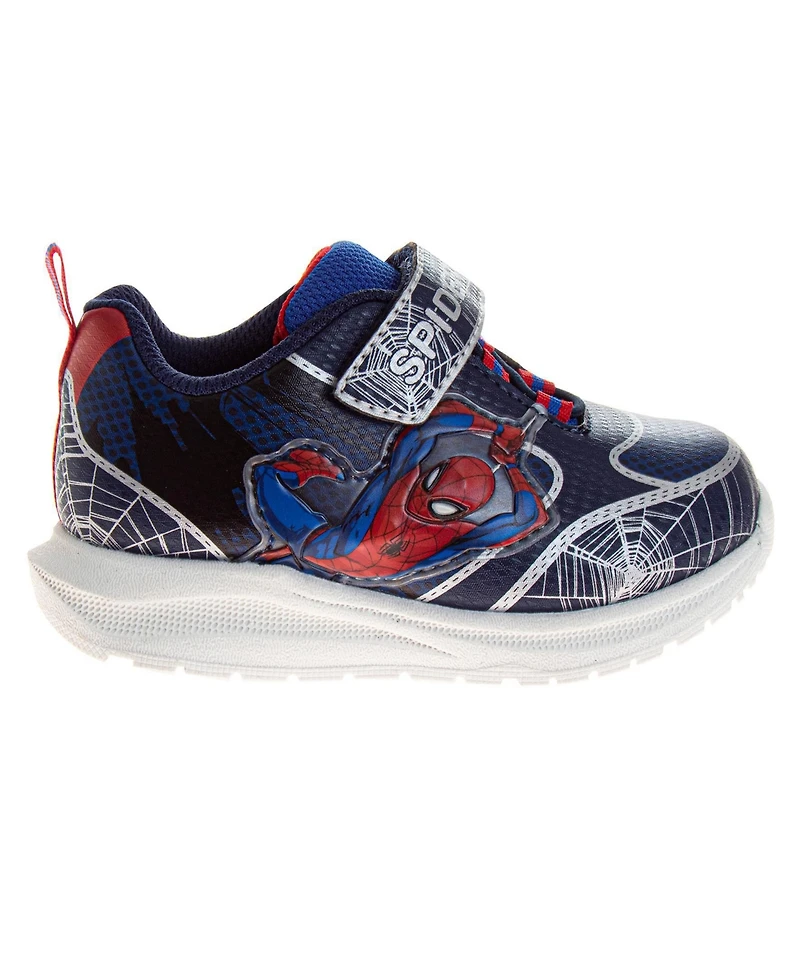 Spider-Man Big Boys Marvel Light Up Sneakers Flashing Lights Superhero Design Action Ready Easy On/Off