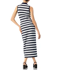Ivonne Women's Sleeveless Striped long Dress