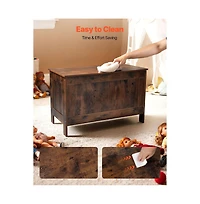 Slickblue Kids Wooden Toy Box Chest with Safety Hinge Storage Bench