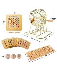 Gse Games & Sports Expert Bingo Game Set with 8" Bingo Cage and Master Board, 75 Bingo Balls, 10 Shutter Bingo Cards