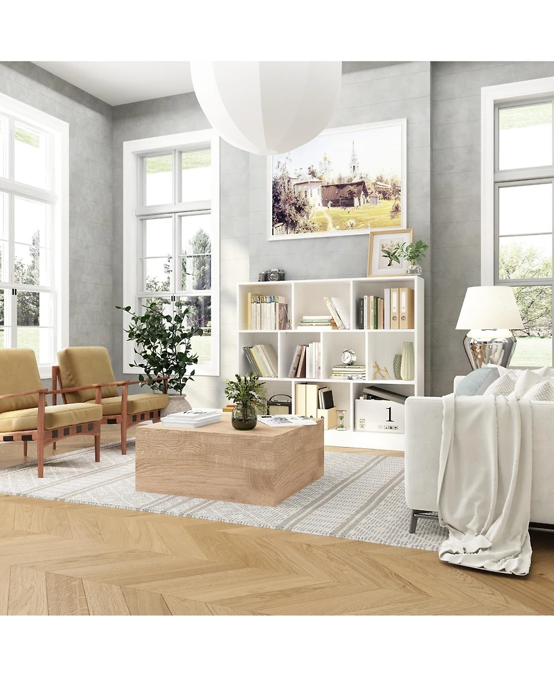 Homsee Wooden 10-Shelf Freestanding Standard Bookcase