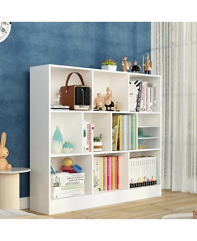 Homsee Wooden 10-Shelf Freestanding Standard Bookcase