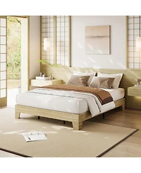 gaomon Queen Platform Bed Frame Underbed Storage Clearance Wood Metal Slat No Headboard No Box Spring Easy Assembly