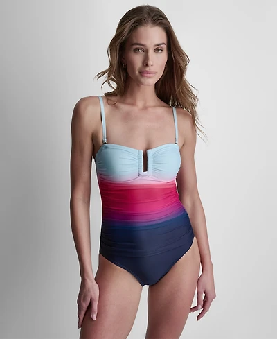 Dkny Women's Shirred One-Piece Swimsuit