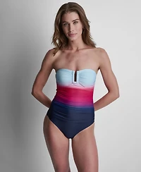 Dkny Women's Shirred One-Piece Swimsuit