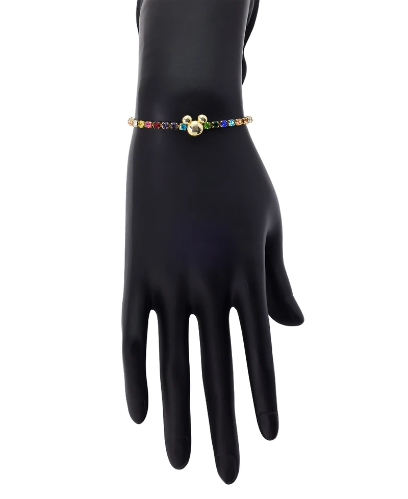 Disney Mickey Mouse Multi Color Crystal Bolo Bracelet