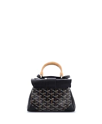 Pre-Owned Goyard Mini Saigon Top Handle Bag Coated Canvas with Leather