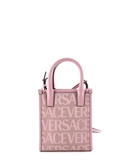 Pre-Owned Versace Mini La Medusa Tote All Over Logo Canvas