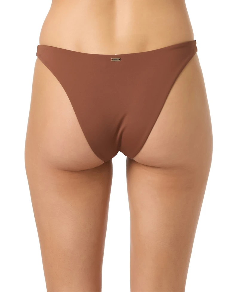 O'Neill Women's Saltwater Flamenco Solid Cheeky Coverage Swim Bottoms