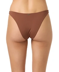 O'Neill Women's Saltwater Flamenco Solid Cheeky Coverage Swim Bottoms