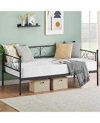 gaomon Daybed Frame with Headboard Heavy Duty Metal Slats Mattress Foundation Space-Saving Sofa Bed