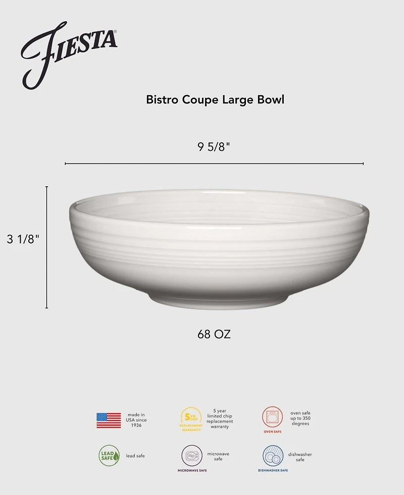 Fiesta Lavender Bistro Coupe 68 oz. Large Bowl