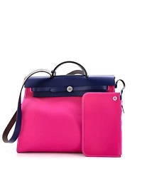 Pre-Owned HERMES 39 Herbag Zip Leather and Toile