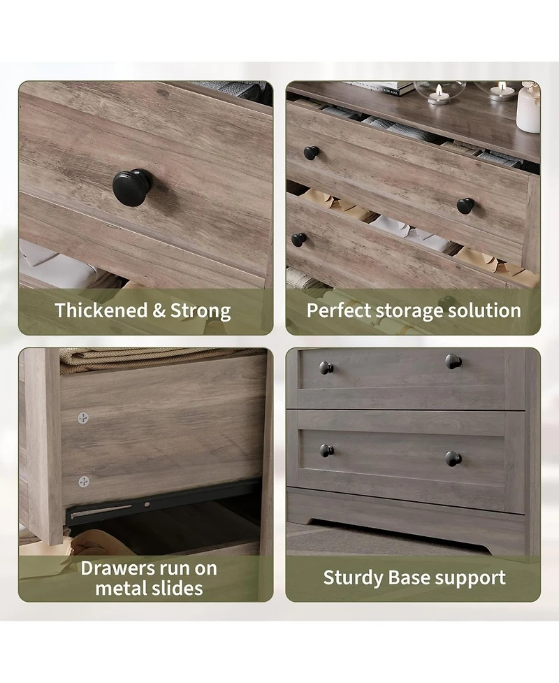 gaomon 4 Drawer Dresser with Charging Station & Led Lights, Slim Vertical Chest with Open Shelf for Bedroom Closet