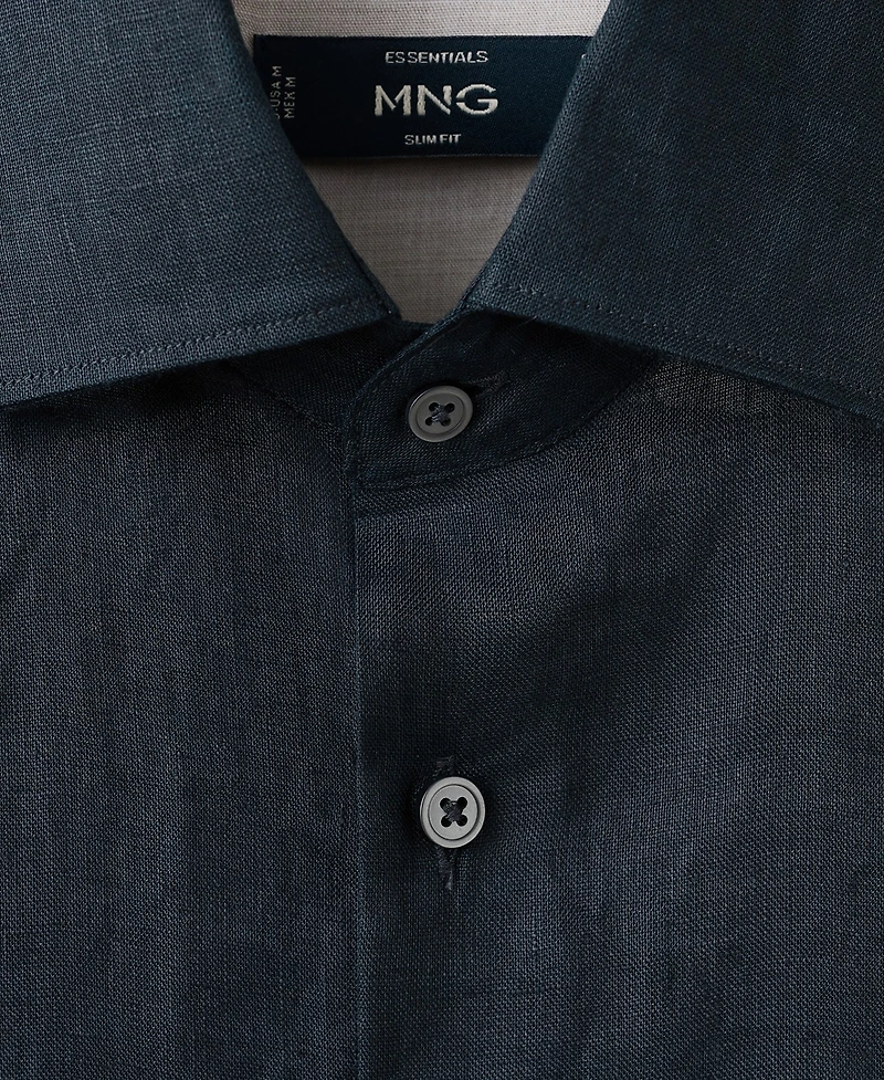 Mango Men's Linen Slim-Fit Shirt