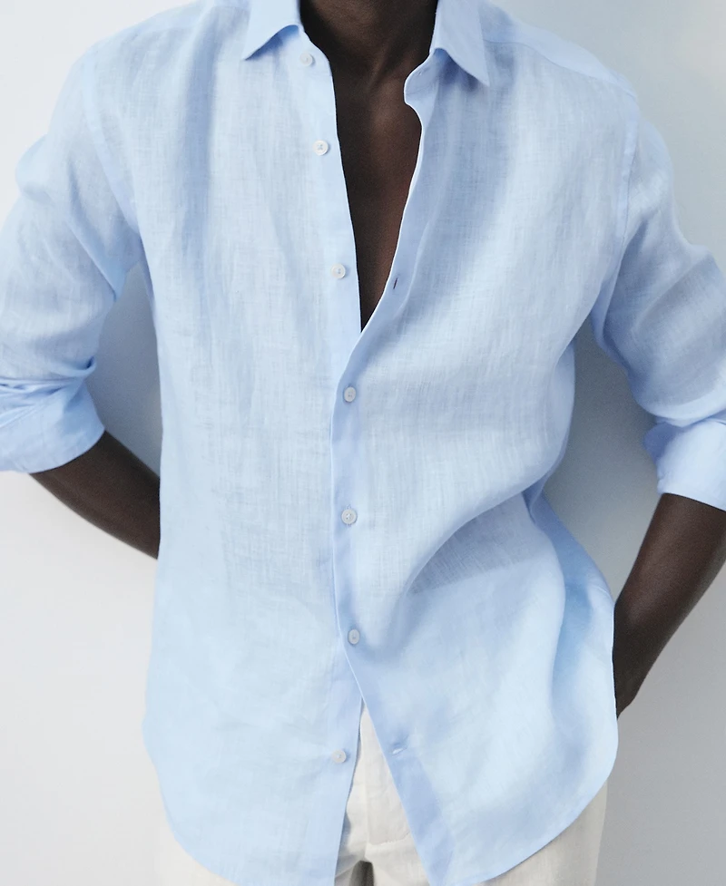 Mango Men's Linen Slim-Fit Shirt