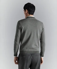 Mango Men's Comfort Stretch Striped Sweater