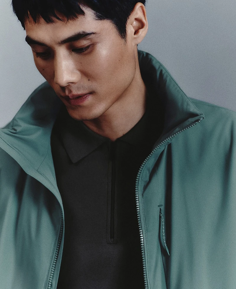 Mango Men's Comfort Stretch Zip Polo Shirt