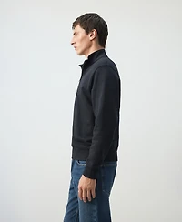 Mango Men's Cotton Zip-Neck Sweatshirt