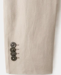 Mango Men's Amalfi Linen Slim-Fit Suit Blazer