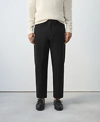 Mango Men's Sammy Cropped Carrot-Fit Jeans