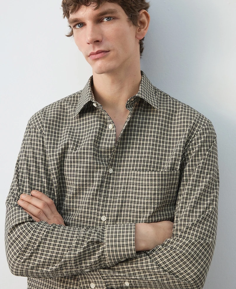 Mango Men's Regular-Fit Check Shirt