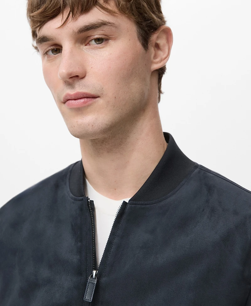 Mango Men's Suede-Effect Bomber Jacket