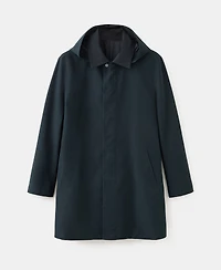 Mango Men's Removable Hood Water-Repellent Parka