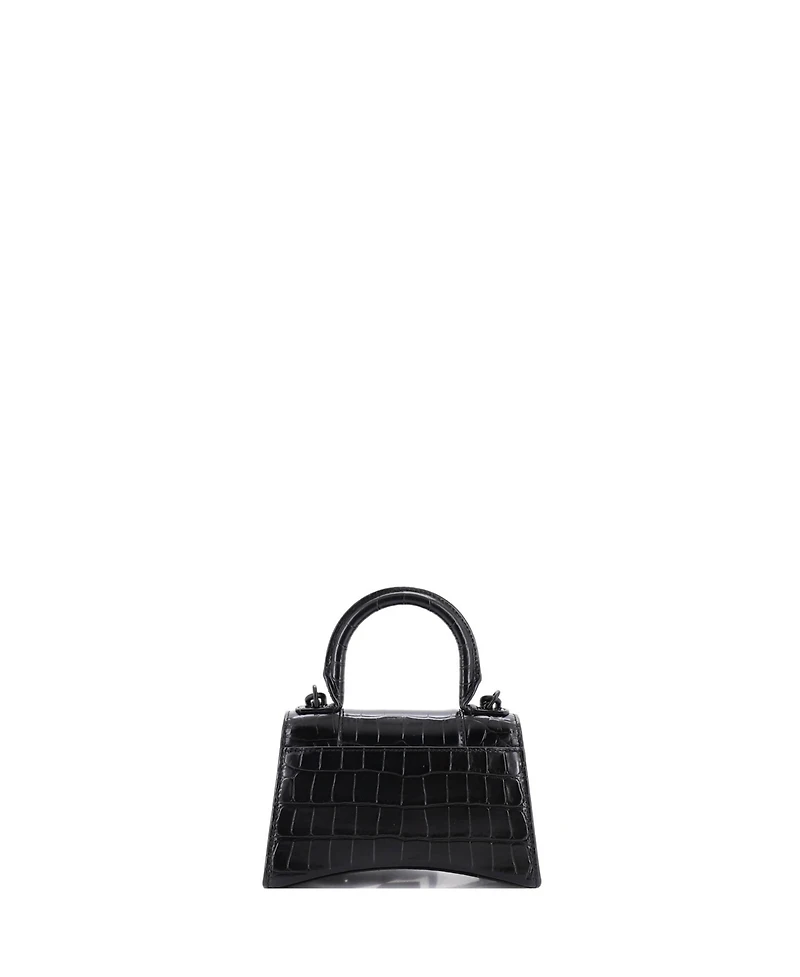 Pre-Owned Balenciaga Hourglass Top Handle Bag Embossed Leather