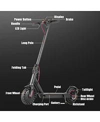 Ltmate Zachvo 500W Electric Scooter, 20MPH & 21-Mile Range, 8.5" Tire, Fast Folding, Dual Braking System, Led Display
