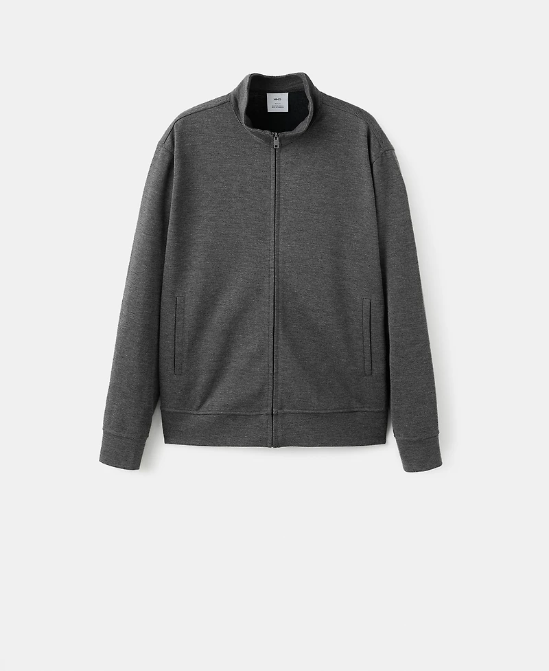 Mango Men's Regular-Fit Zip-Up Hoodie