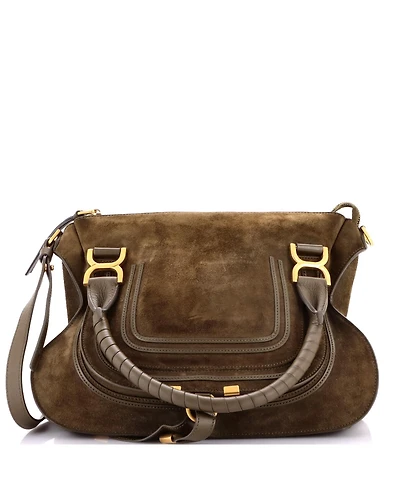 Pre-Owned Chloe Medium Marcie Shoulder Bag Suede
