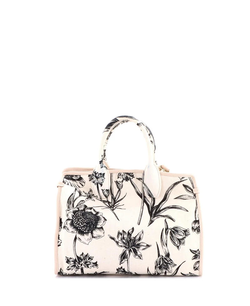 Pre-Owned Salvatore Ferragamo Medium Studio Logo Satchel Printed Canvas