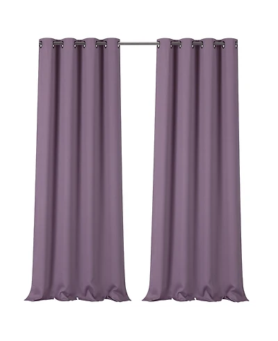 Kate Aurora 2 Piece Grommet Top Curtain Panels For Extra Long Windows