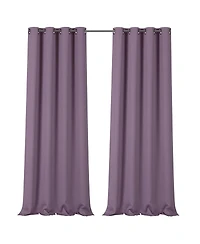 Kate Aurora 2 Piece Grommet Top Curtain Panels For Extra Long Windows