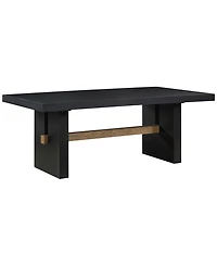 Macai 9-Pc. Wood Dining Set (Rectangular Table + 8 Upholstered Side Chairs)