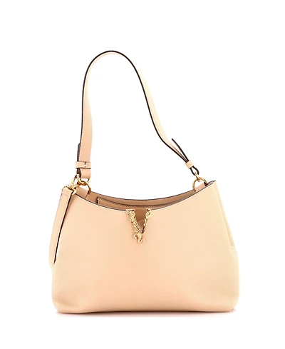 Pre-Owned Versace Small Virtus Hobo Leather