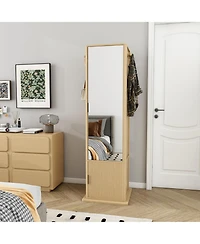 Rainsken 360° Rotating Makeup & Jewelry Storage Cabinet