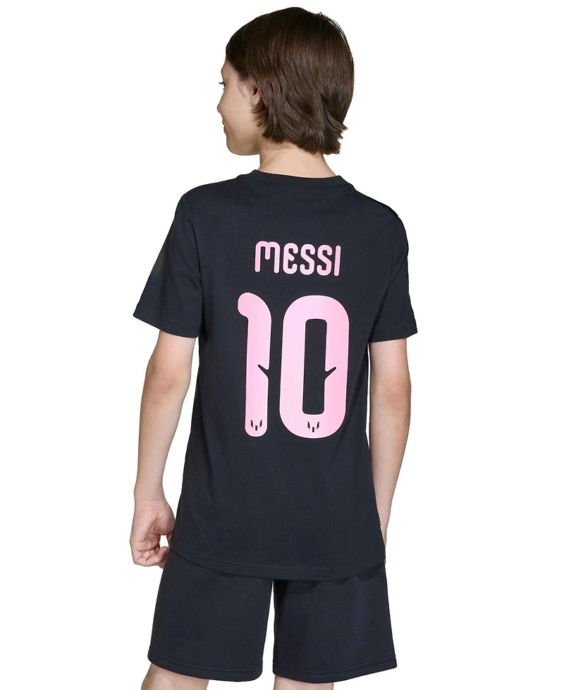 adidas Boys' 6-20 Messi Name & Number Graphic Soccer T-Shirt